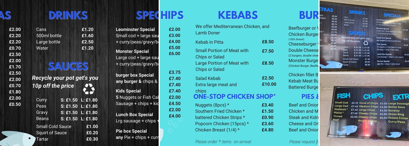 Leominster Fish Bar Menu