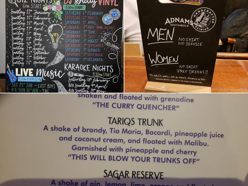 The Arena Tavern Menu