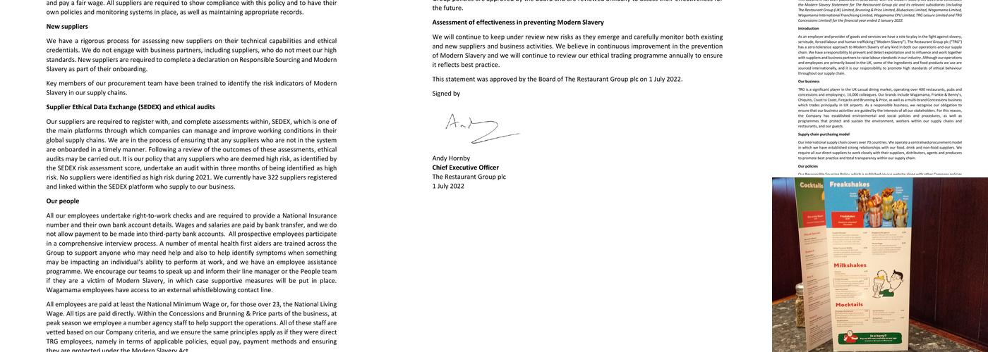 Frankie & Benny's Menu