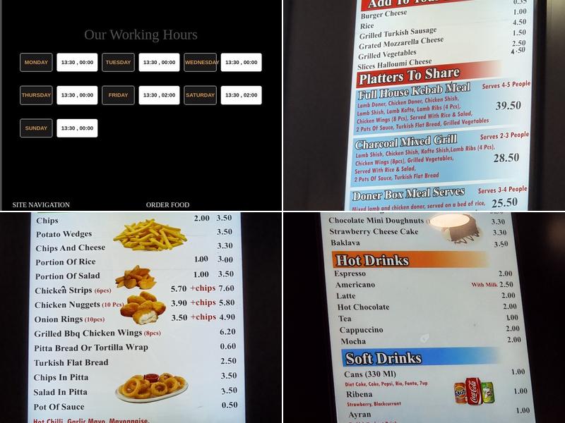 Shish Grill Menu