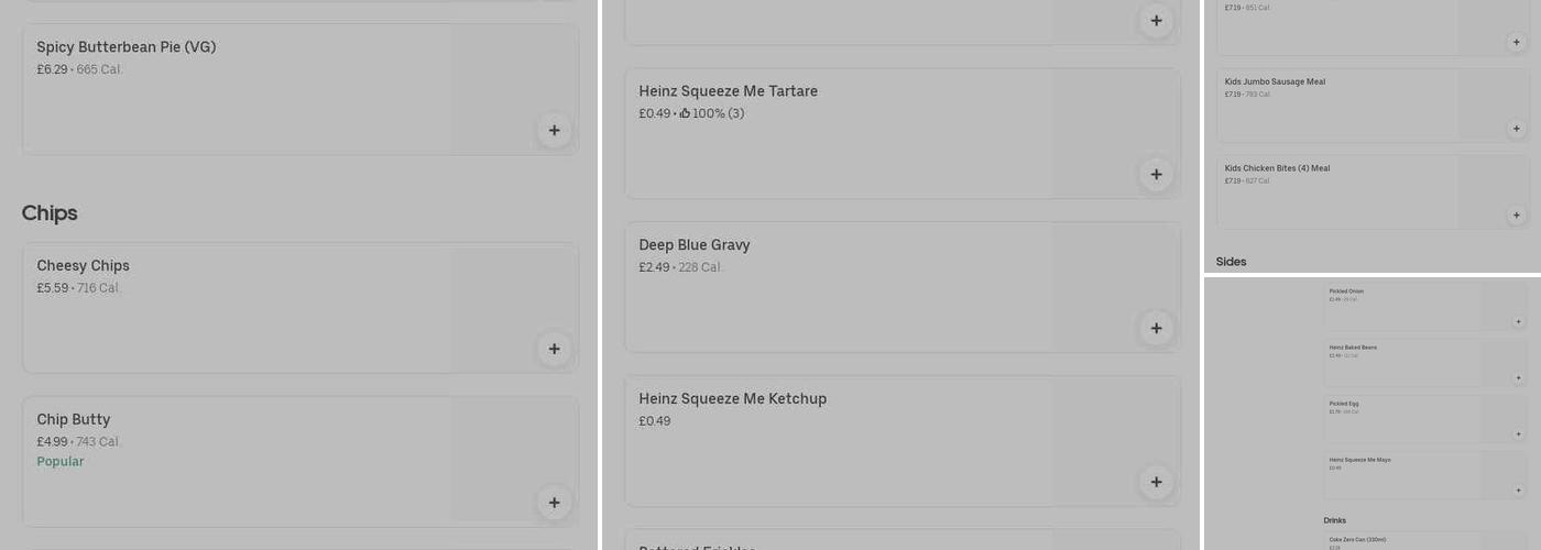 Deep Blue Fish & Chips Menu