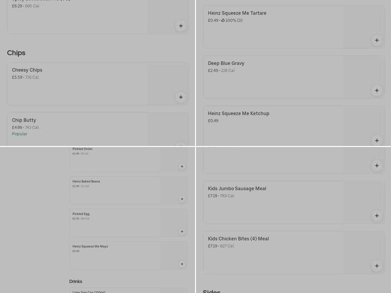 Deep Blue Fish & Chips Menu