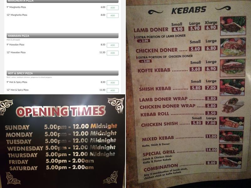 Family pizza kebab house letchworth Menu