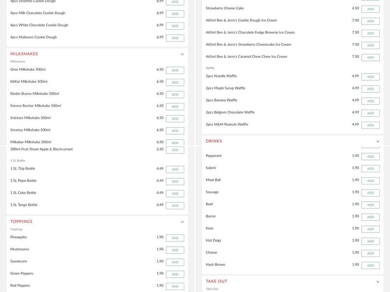 Chicken & Pizza Lounge Letchworth Garden City Menu