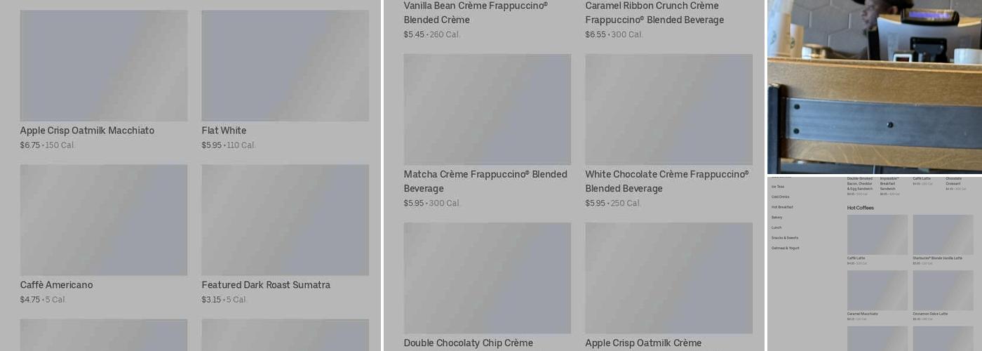 Starbucks Coffee Company Menu