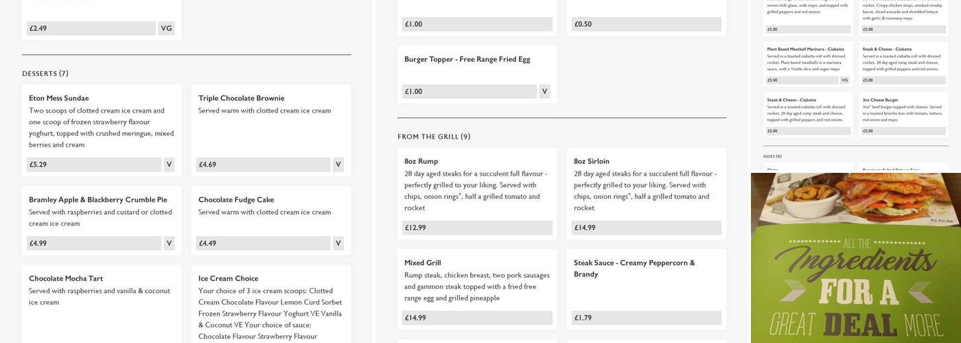 The Old Rectory Menu