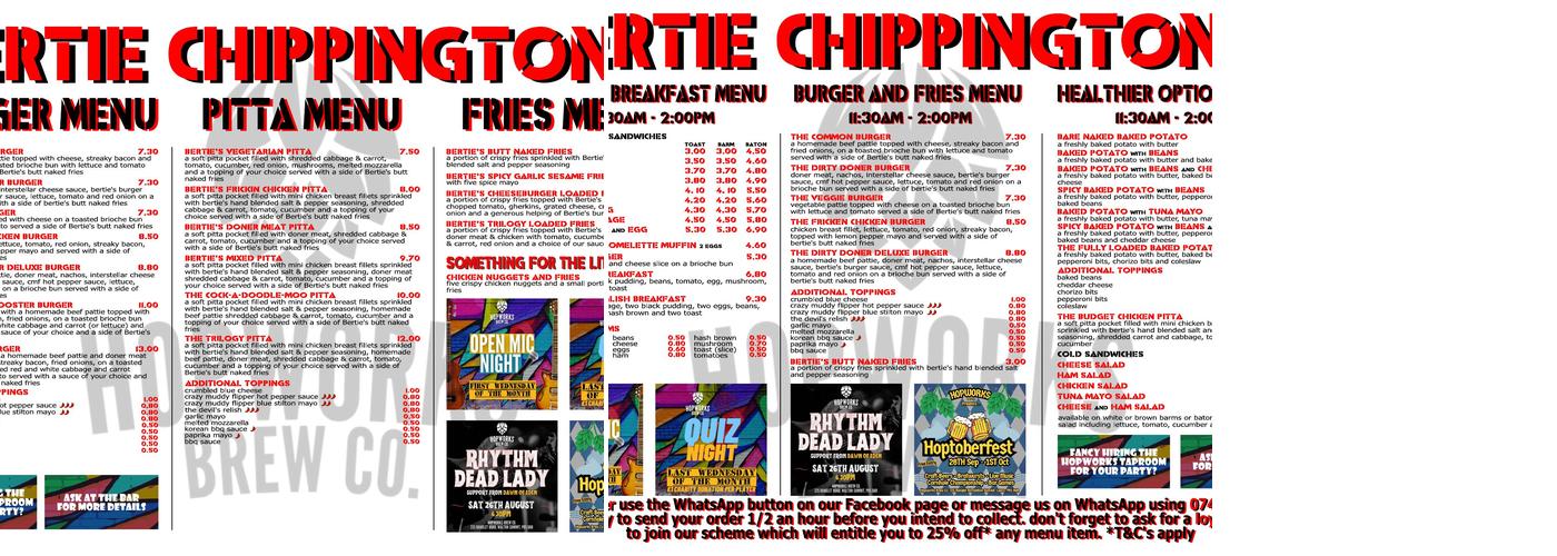 HOPWORKS BREW CO. Menu