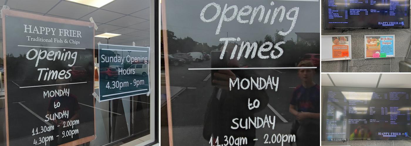 Happy Frier | Fish and Chips Takeaway Menu