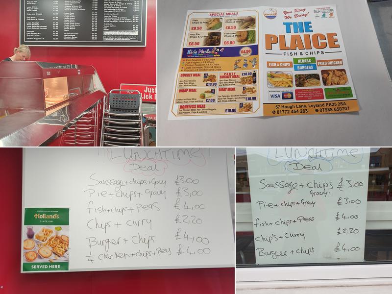 The Plaice Fish and Chips Shop Menu