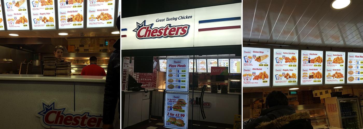 Chesters Chicken Menu