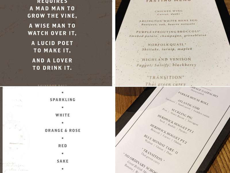 Upstairs by Tom Shepherd Menu