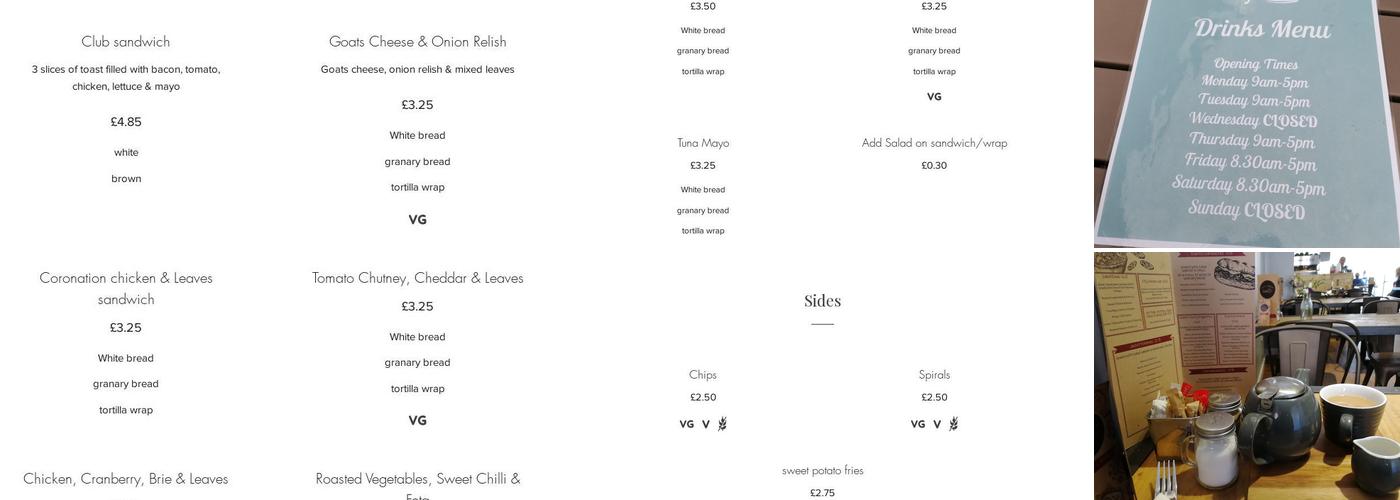 City Corner Cafe Menu