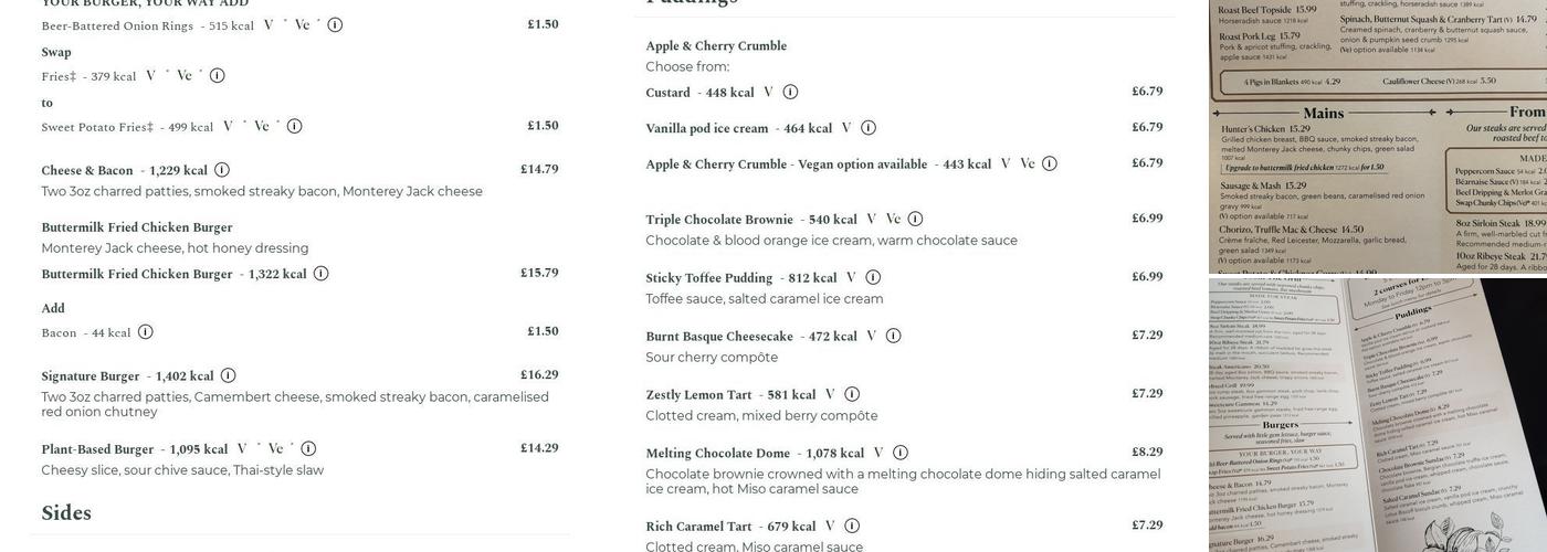 Inkwell at Lichfield Menu