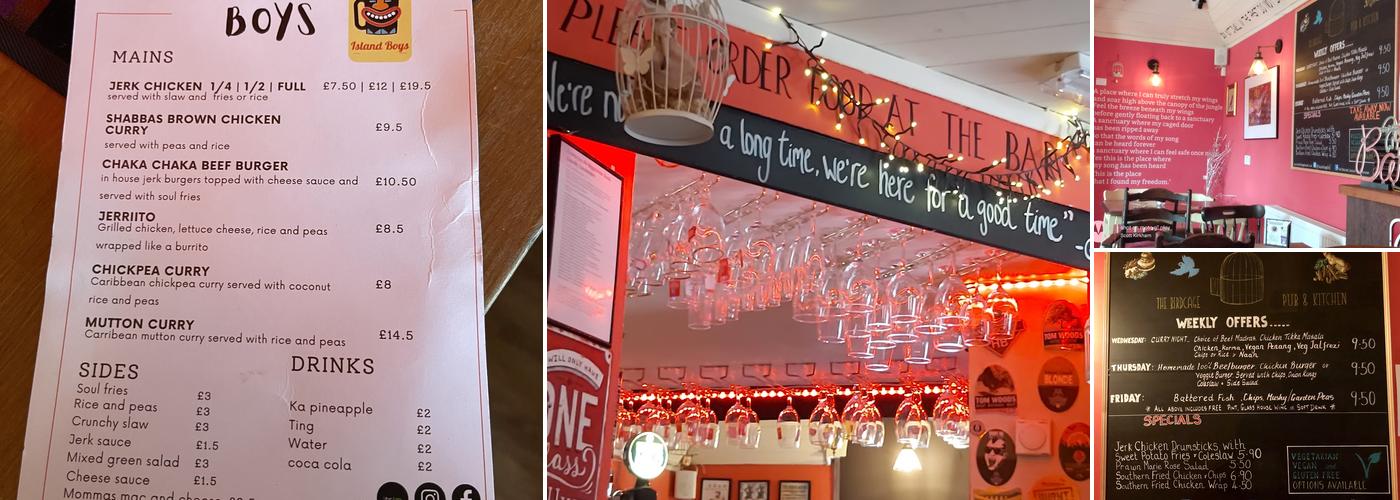 The Birdcage Pub Lincoln Menu