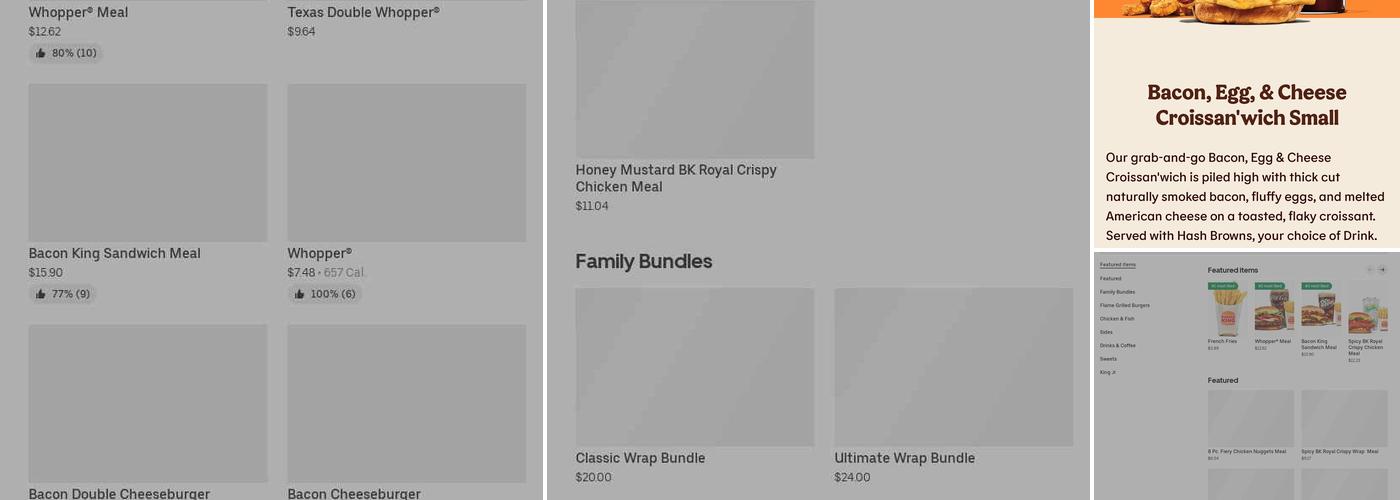 Burger King Menu