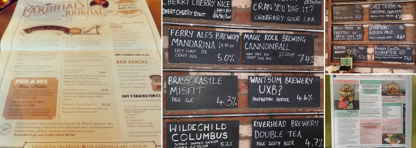 The Cardinal's Hat Menu