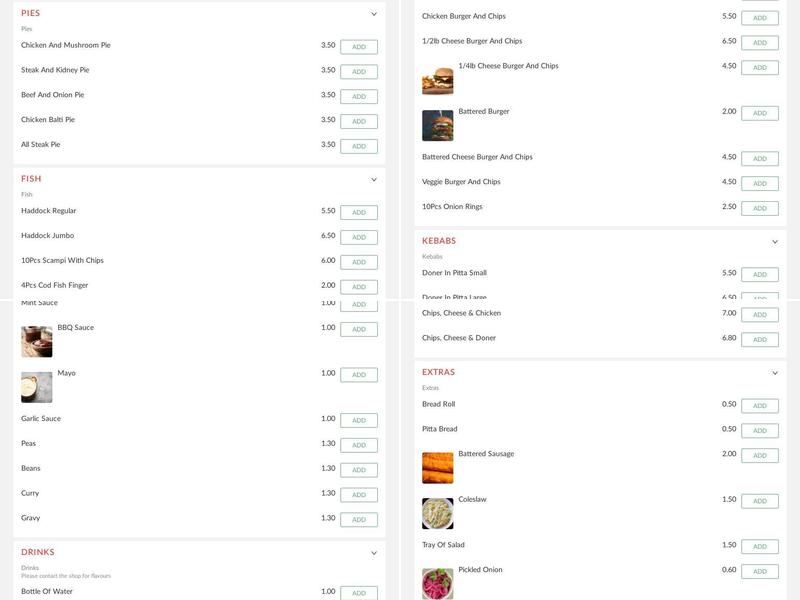 Baggholme Fish Shop Menu