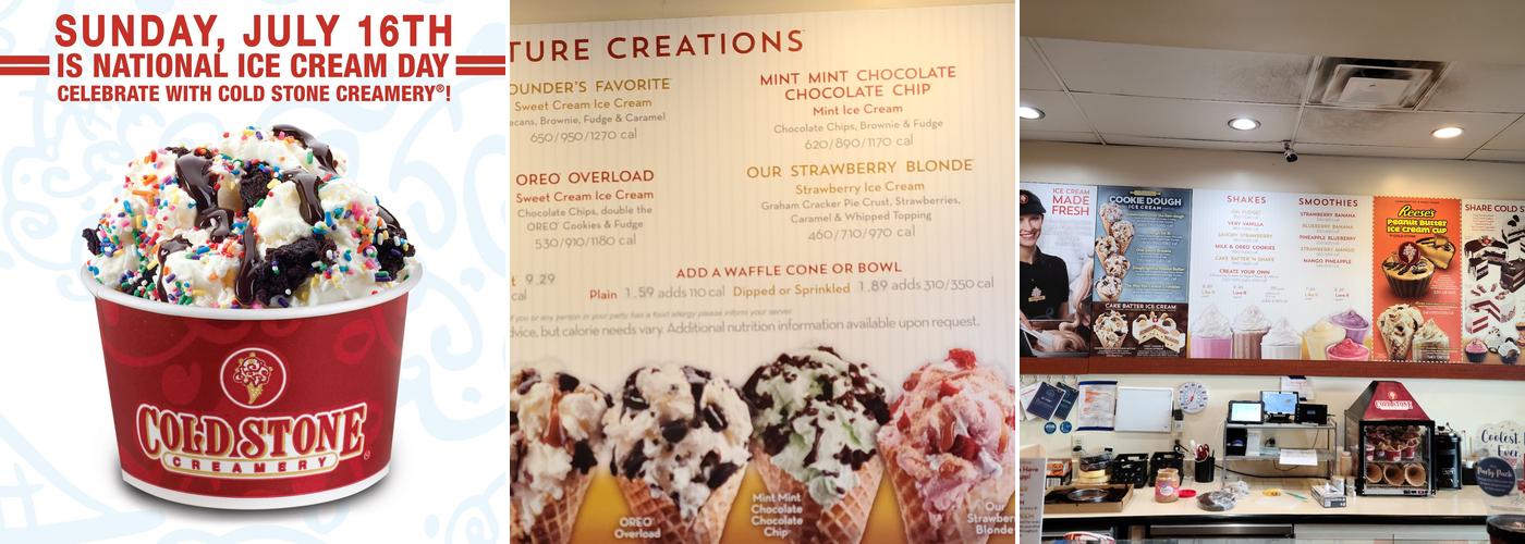 Cold Stone Creamery Menu