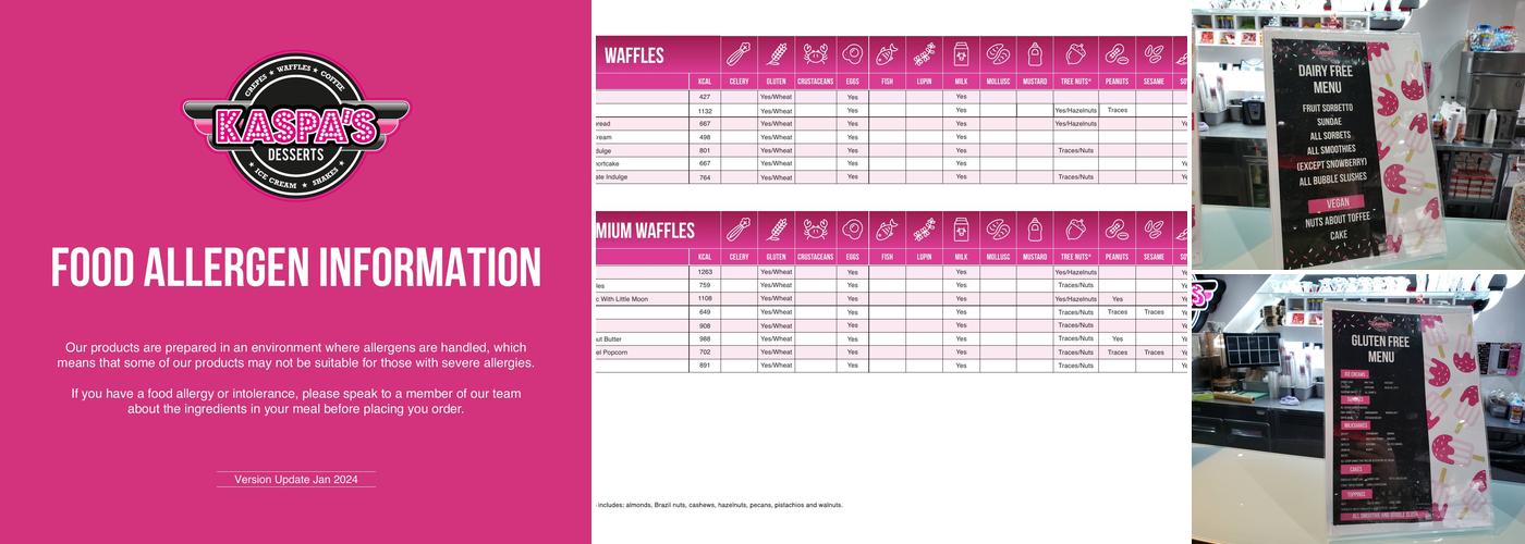 Kaspa's Lincoln Menu