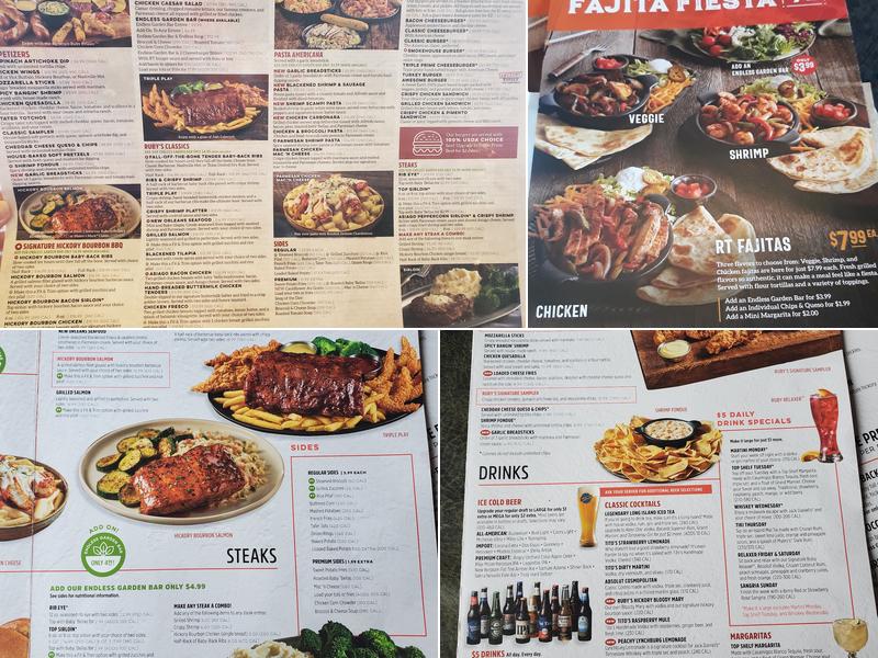 Ruby Tuesday Menu