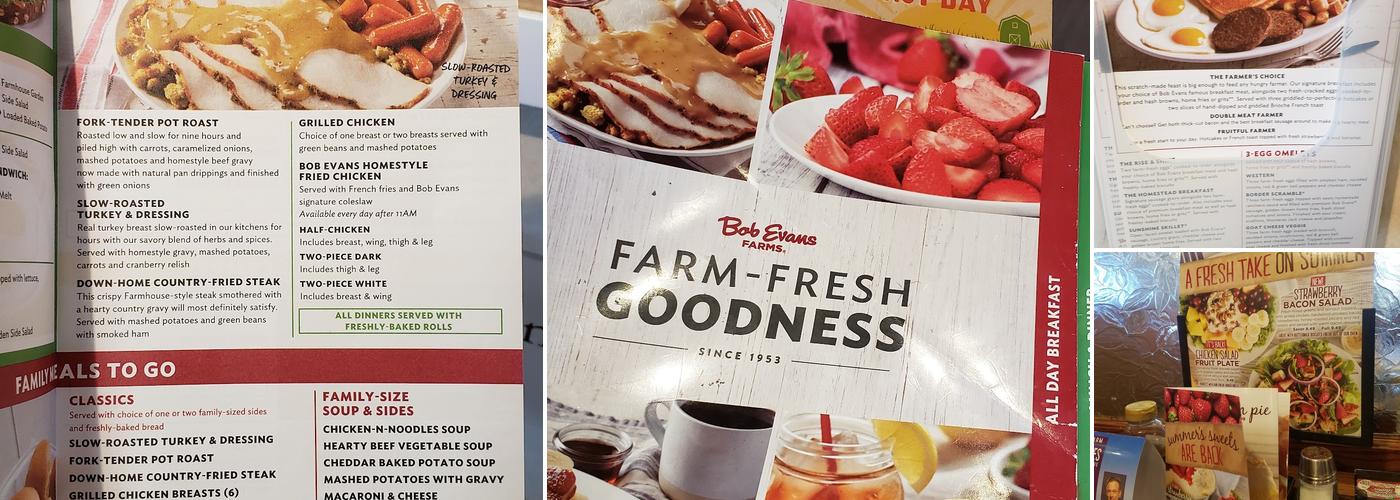Bob Evans Menu