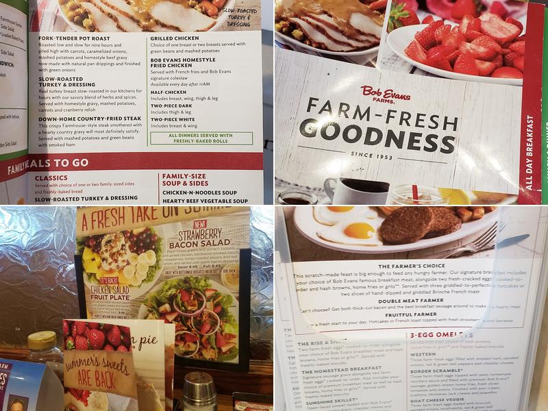 Bob Evans Menu