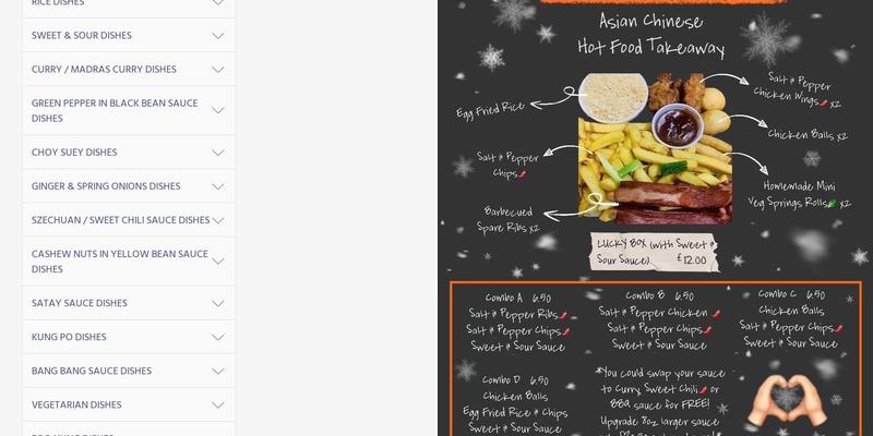 LUCKY Asian Chinese Takeaway Menu