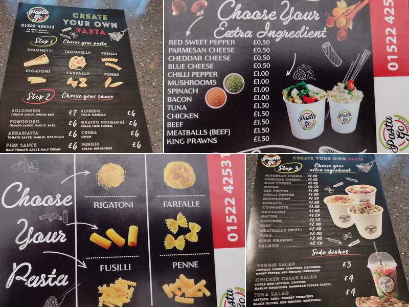 Pasta Go Menu
