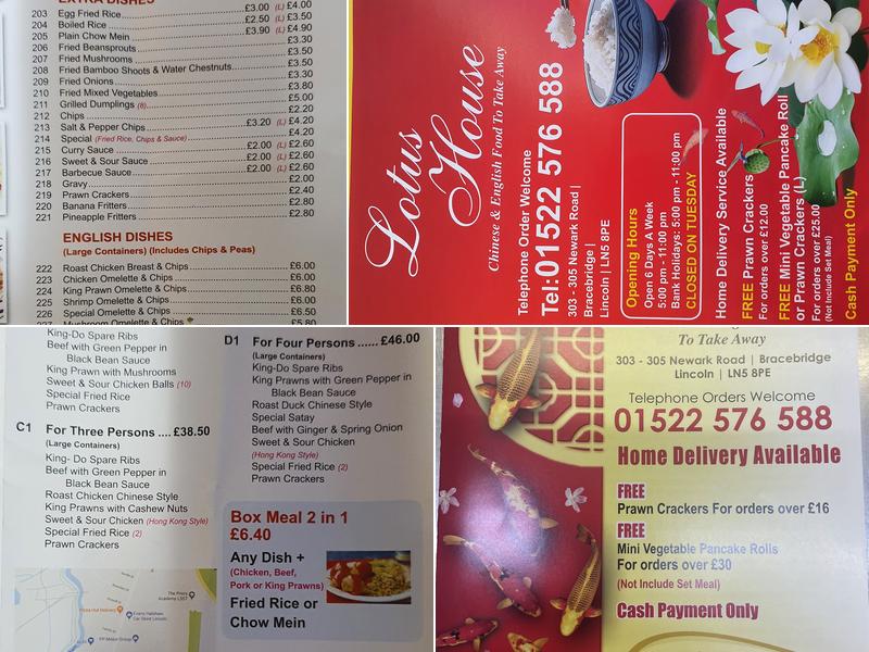 The Lotus House Menu