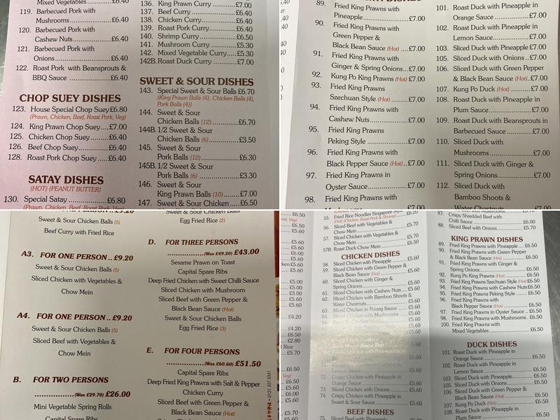 Red Lantern Menu