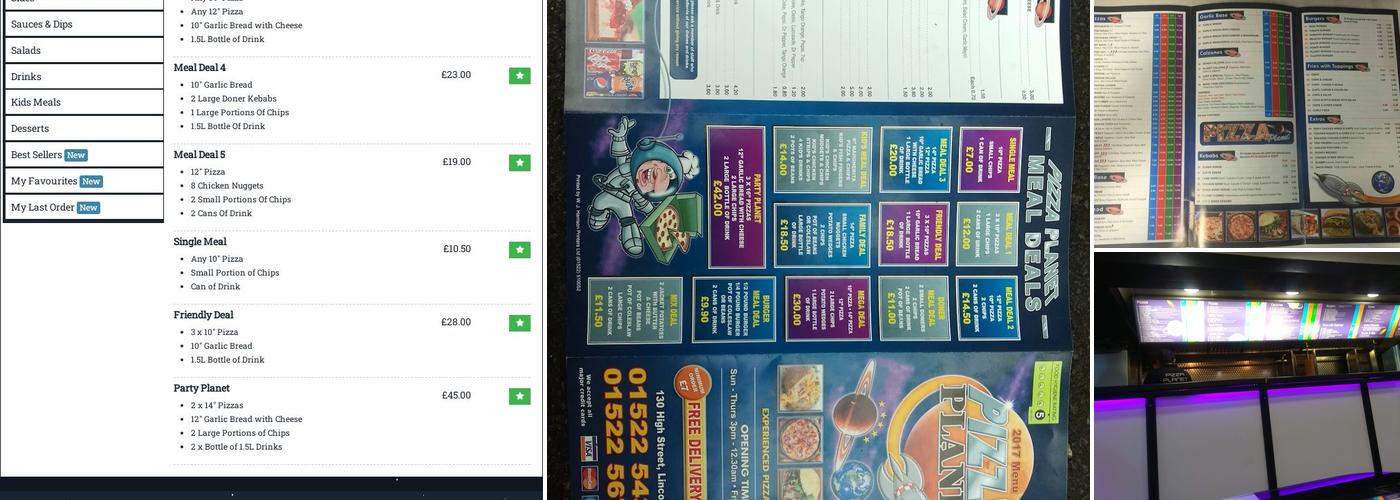 Pizza Planet (Lincoln) Menu