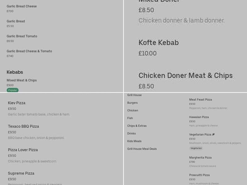 Lincoln Grill House Menu