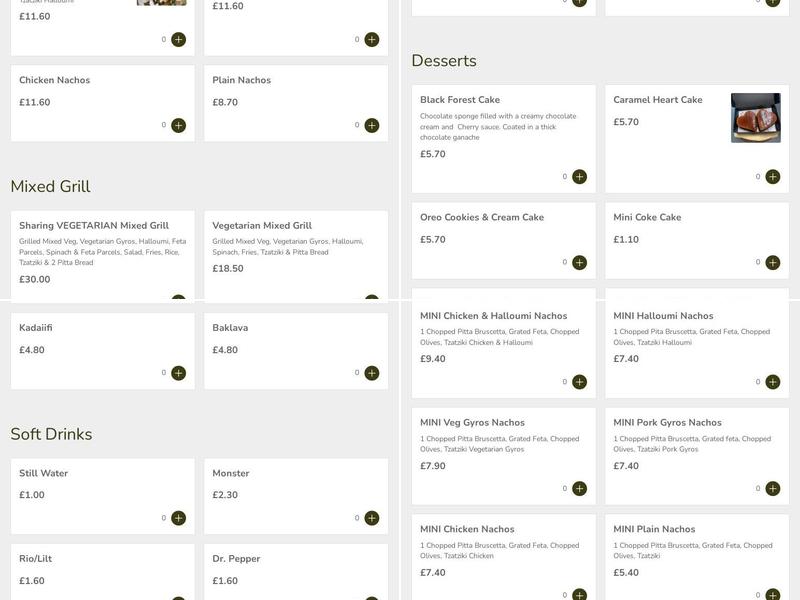 Greek2me takeaway Nettleham Menu