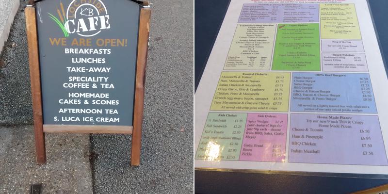 Cameron's Tea Rooms Menu