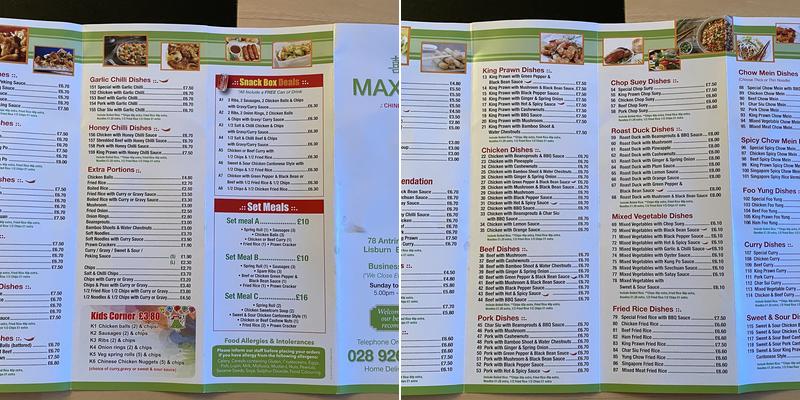 Maxim's Menu