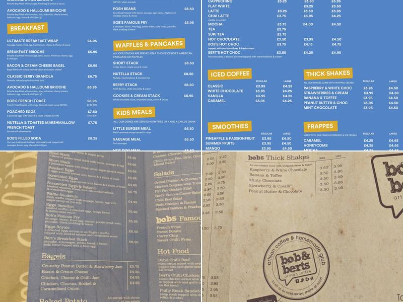Bob & Berts Lisburn Menu
