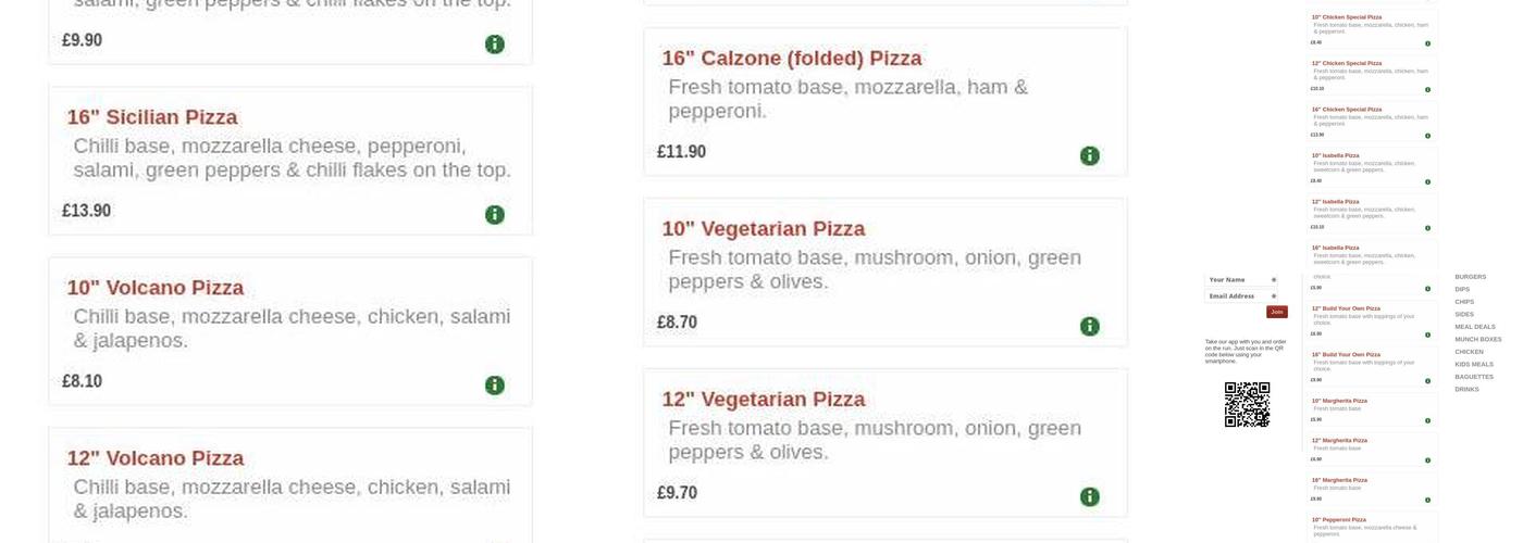 Mangia mangia take way pizza and kebabs Menu