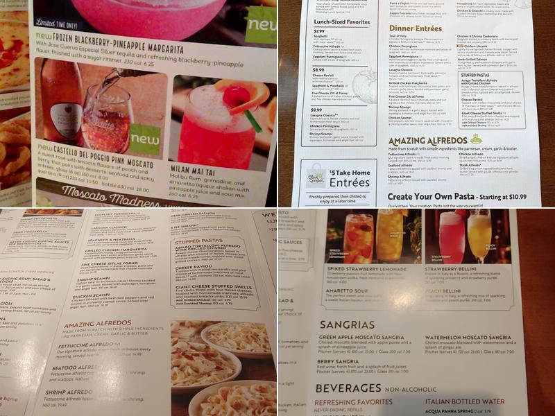 Olive Garden Italian Restaurant Menu