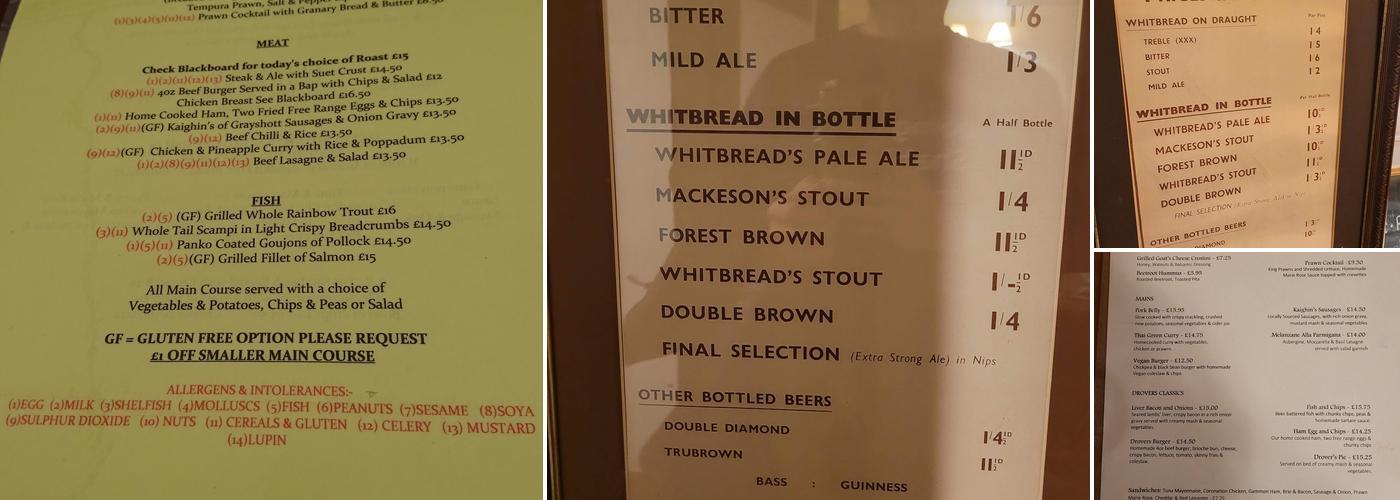 The Jolly Drover Menu