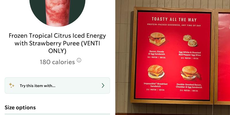 Starbucks Coffee Company Menu