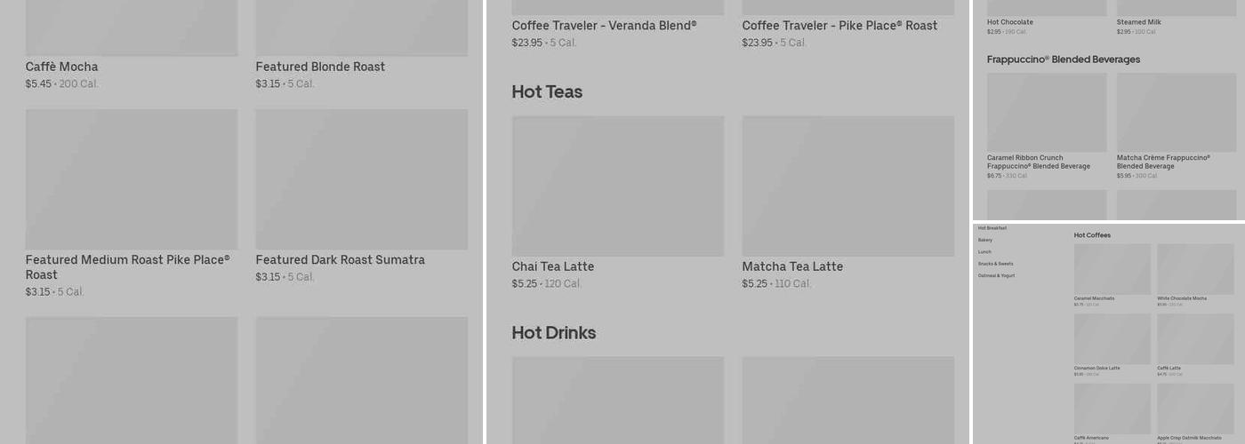 Starbucks Menu