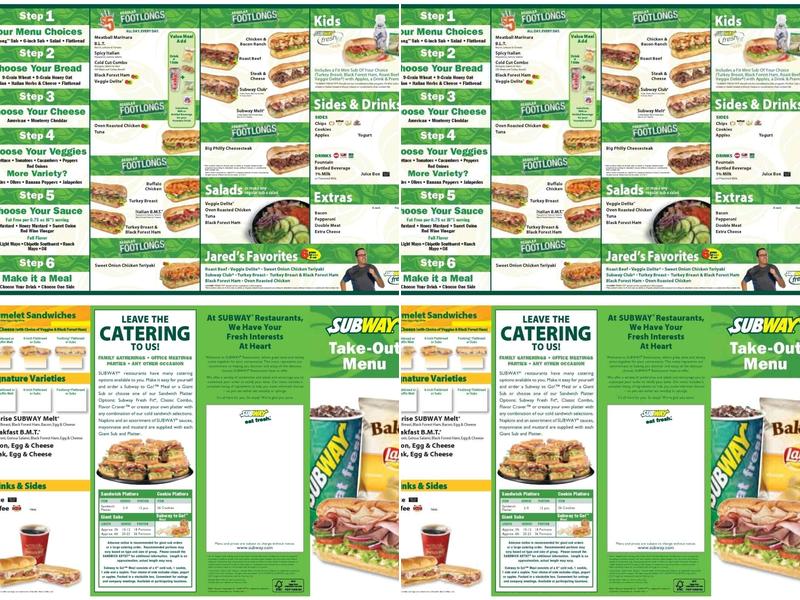 Subway Menu