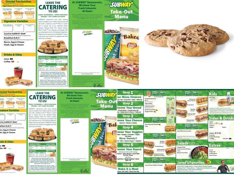 Subway Menu