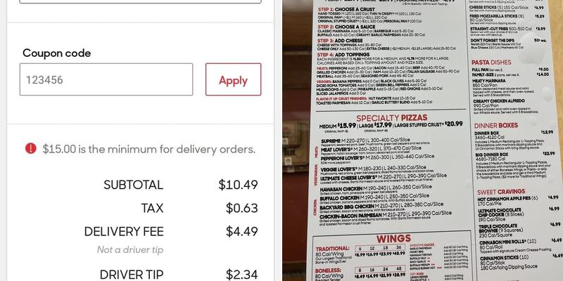 Pizza Hut Menu