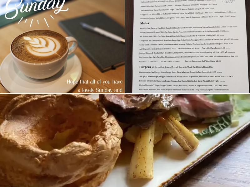 The King's Head Old Spot Pub Menu