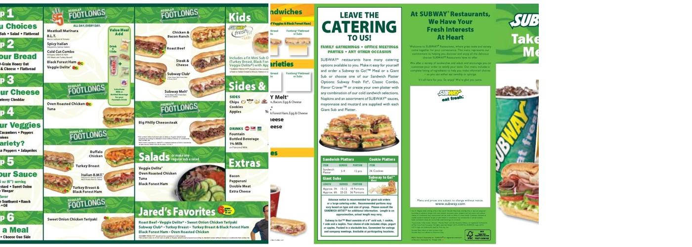 Subway Menu