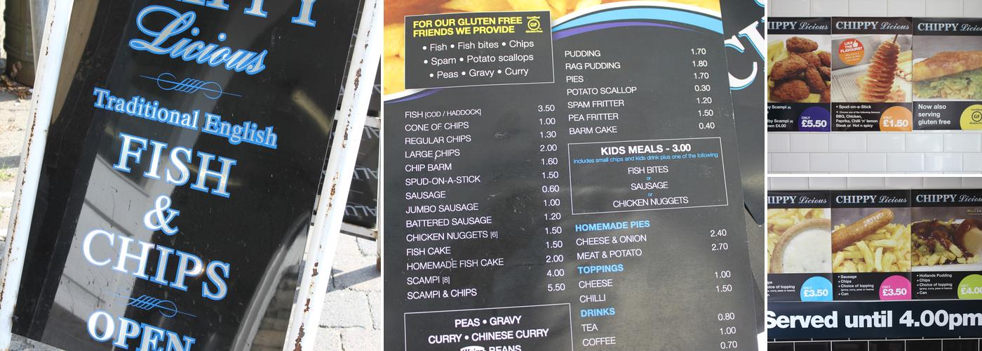 Chippy Licious Menu