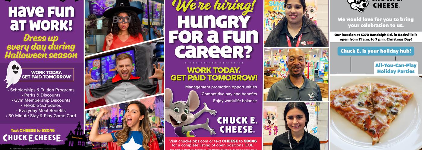 Chuck E. Cheese Menu