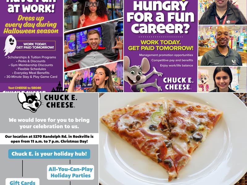 Chuck E. Cheese Menu