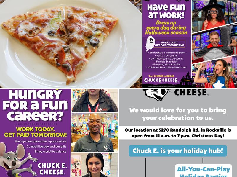 Chuck E. Cheese Menu
